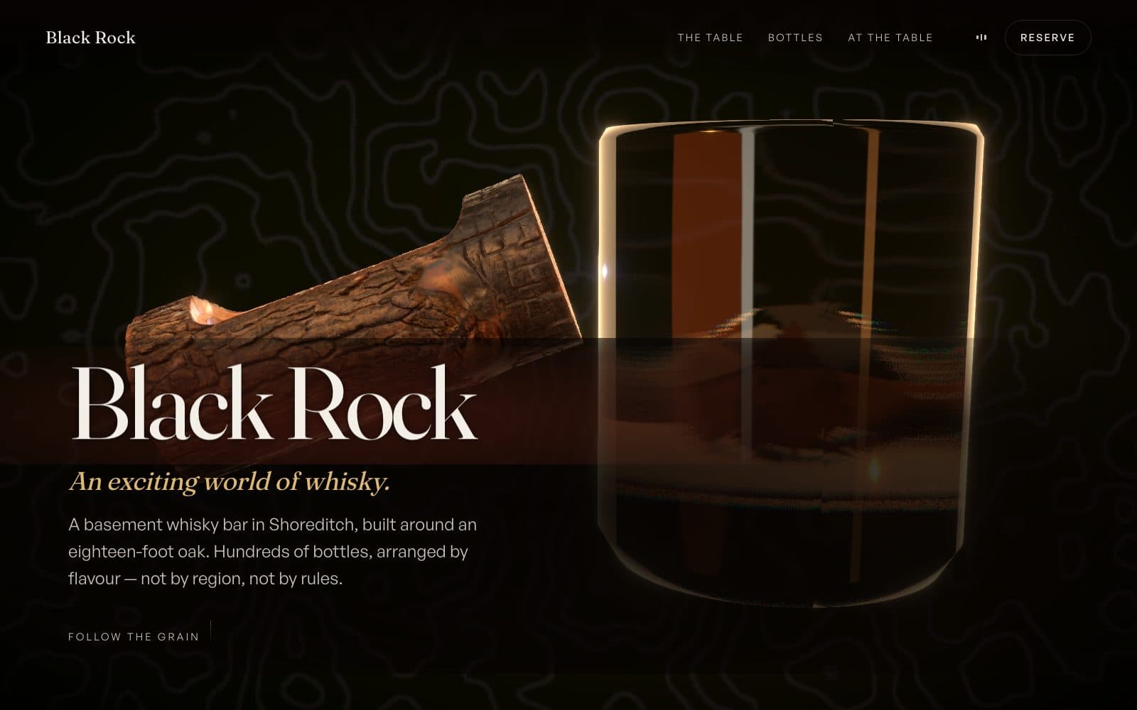 Screenshot of the Black Rock site